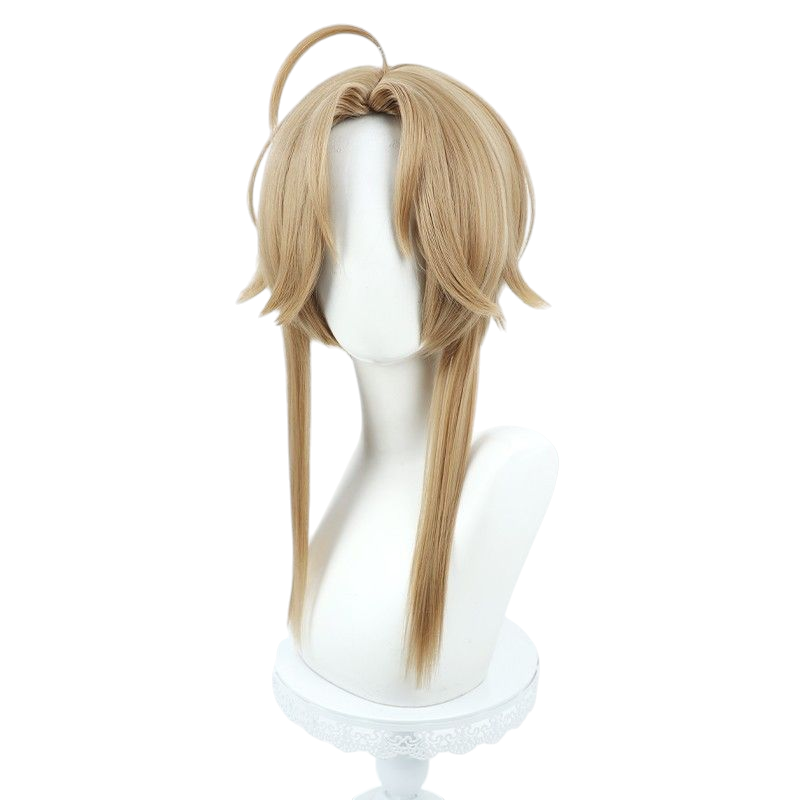 Honkai Star Rail Yanqing Cosplay Wig - Scalp with Tiger Clip and Ponytail