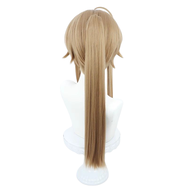 Honkai Star Rail Yanqing Cosplay Wig - Scalp with Tiger Clip and Ponytail