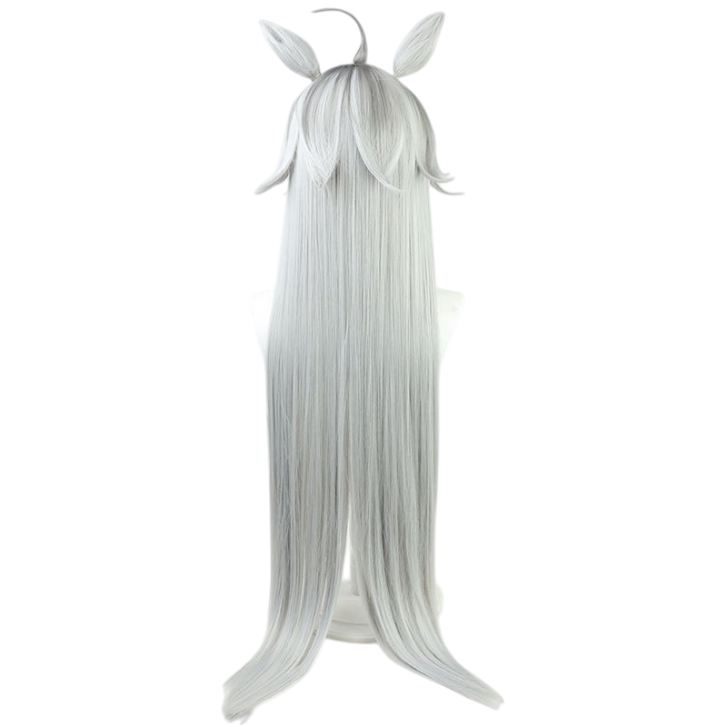 Gray Uma Musume Oguri Cap Cosplay Wig - Chestnut Hair with Ears and Tail