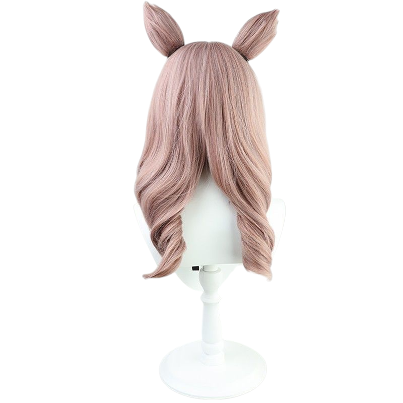 Gray Uma Musume Gold Ship Cosplay Wig - Silver Gray with Ears