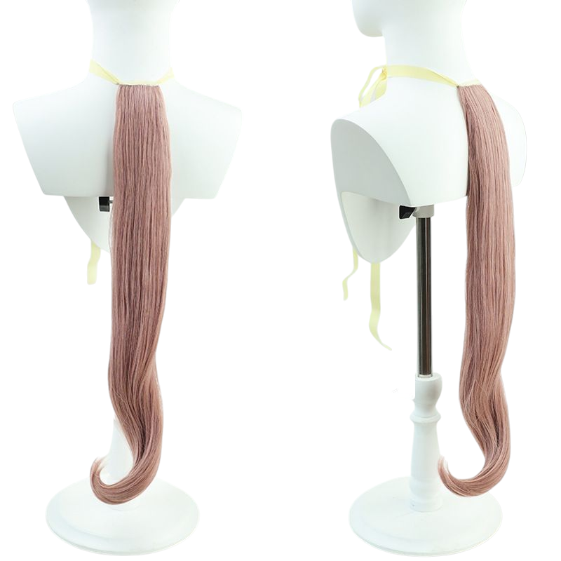 Light Gray Uma Musume Gold Ship Cosplay Wig - Silver Gray with Ears