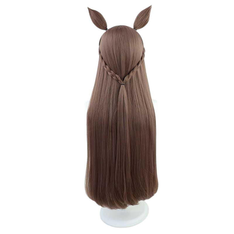 Dark Olive Green Uma Musume Satono Diamond Cosplay Wig - Scalp with Ears and Tail