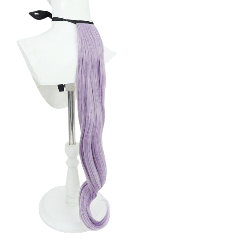Light Gray Uma Musume Mejiro McQueen Cosplay Wig - Purple Bow Hair