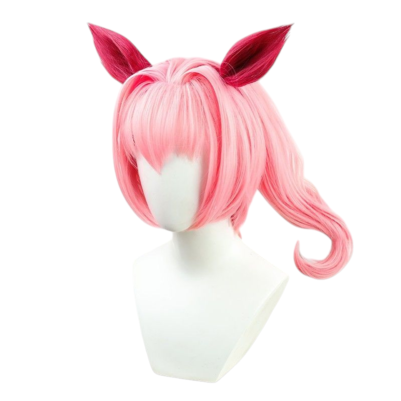 Misty Rose Uma Musume Haru Urara Cosplay Wig - Tiger Clip for Spring Beauty