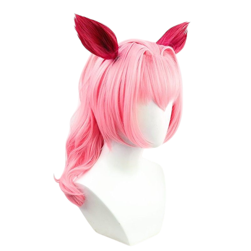 Pink Uma Musume Haru Urara Cosplay Wig - Tiger Clip for Spring Beauty