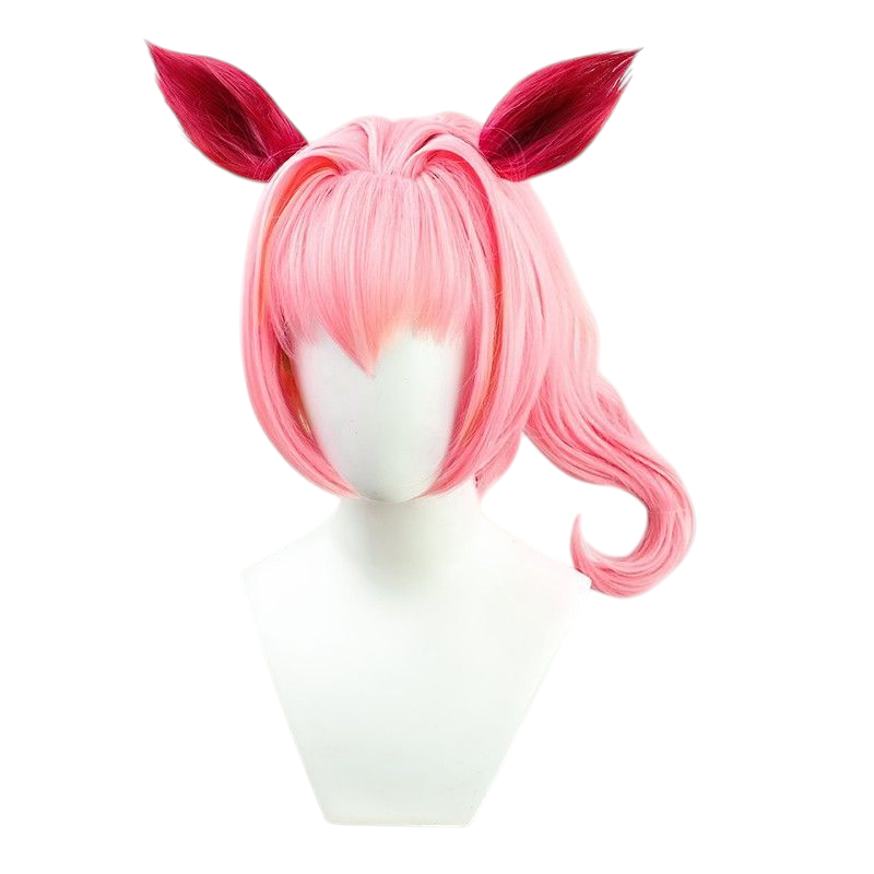 Misty Rose Uma Musume Haru Urara Cosplay Wig - Tiger Clip for Spring Beauty