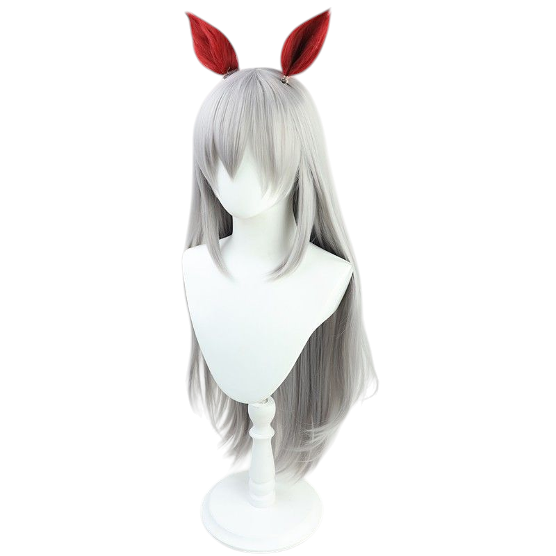 Uma Musume Tamamo Cross Cosplay Wig - Soft Wave with Same Color Tail - FEVERCOS