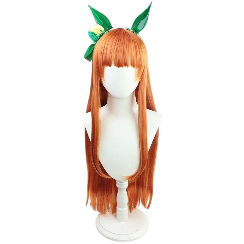 Light Gray Uma Musume Silence Suzuka Cosplay Wig - Headpiece Accessory