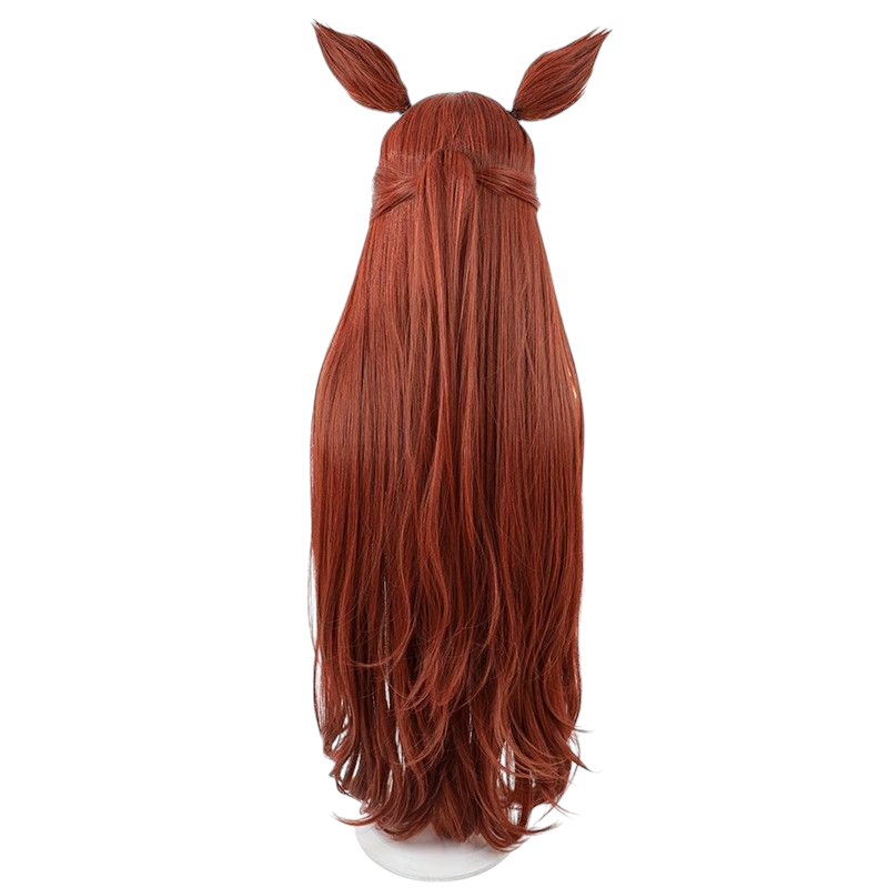 Saddle Brown Uma Musume Daiwa Scarlet Christmas Card Cosplay Wig - Long Brown Hair