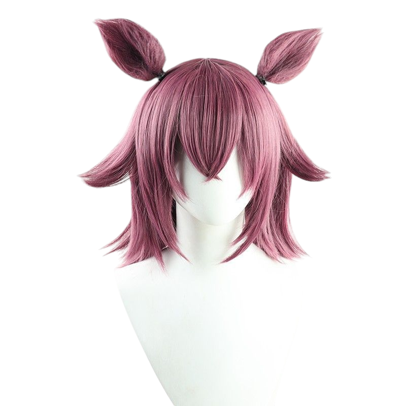 Light Gray Uma Musume Sakura Chiyono O Cosplay Wig - Same Color Ears and Tail