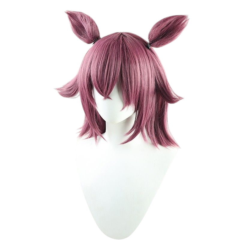 Lavender Uma Musume Sakura Chiyono O Cosplay Wig - Same Color Ears and Tail