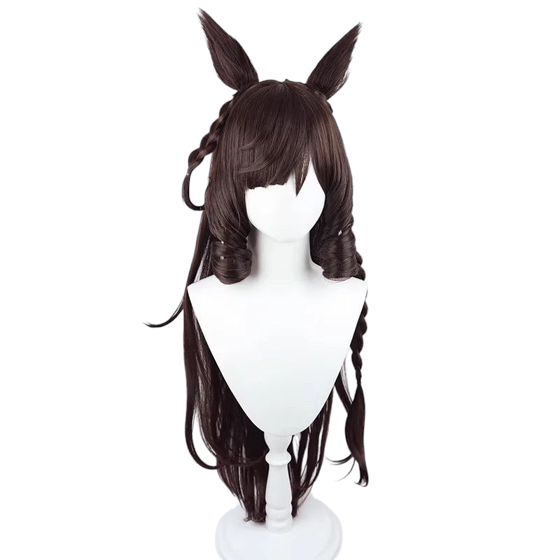 Lavender Uma Musume Tamamo Cross Cosplay Wig - Same Color Ears and Tail