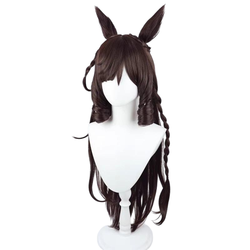 Uma Musume Tamamo Cross Cosplay Wig - Same Color Ears and Tail - FEVERCOS