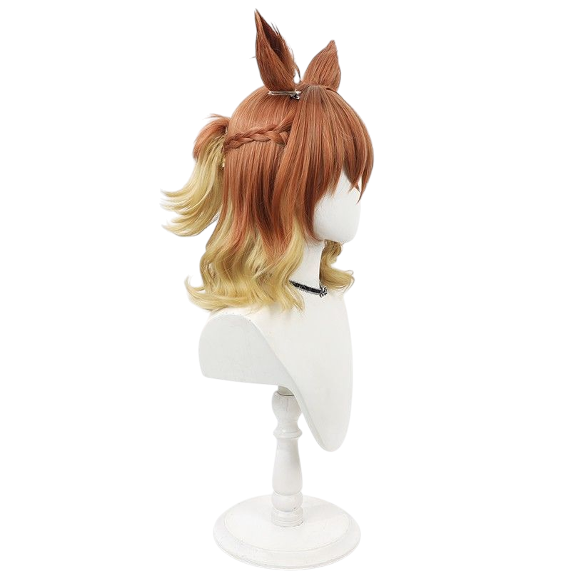 Light Gray Uma Musume Shin Satellite Cosmos Cosplay Wig - Gradient Scalp for Forest Beauty