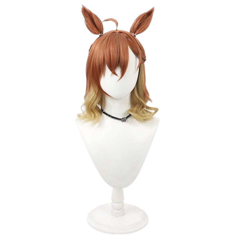 Antique White Uma Musume Shin Satellite Cosmos Cosplay Wig - Gradient Scalp for Forest Beauty