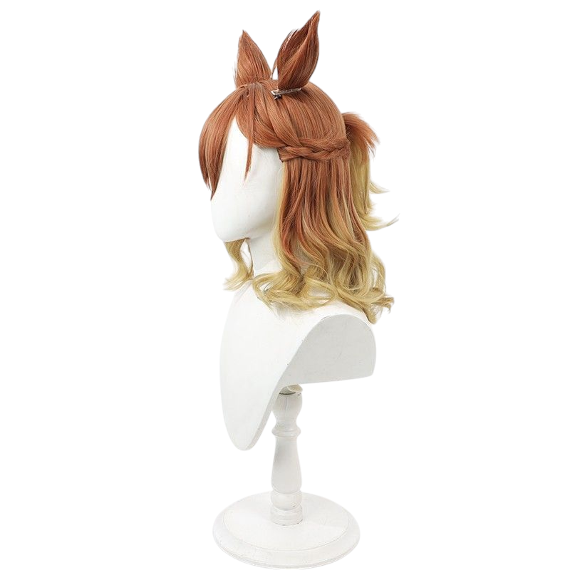 Saddle Brown Uma Musume Shin Satellite Cosmos Cosplay Wig - Gradient Scalp for Forest Beauty