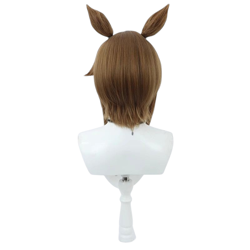 Lavender Uma Musume Super Sweets Cosplay Wig - Gray Scalp with Ears and Tail