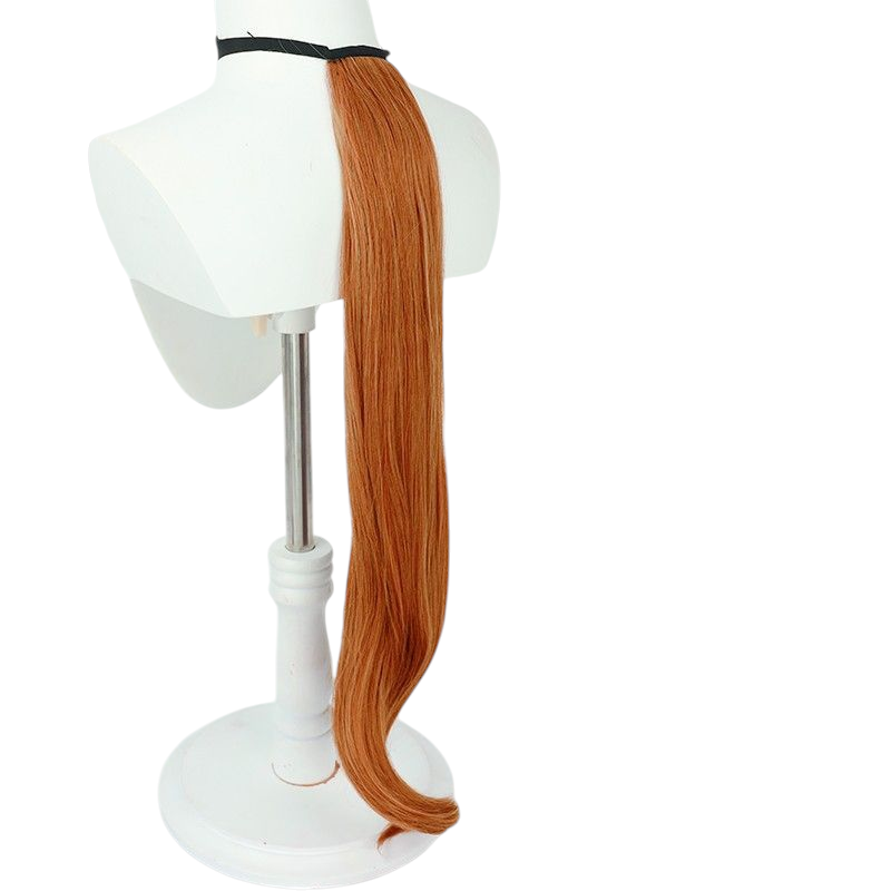 Beige Uma Musume Kobayakawa Reiki Cosplay Wig - Tail with Silicone Scalp