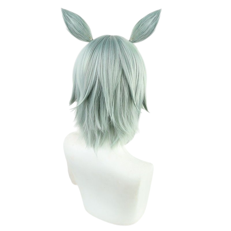 Light Gray Uma Musume Star Cloud Sky Cosplay Wig - Silver Ears and Tail for Celestial Racer