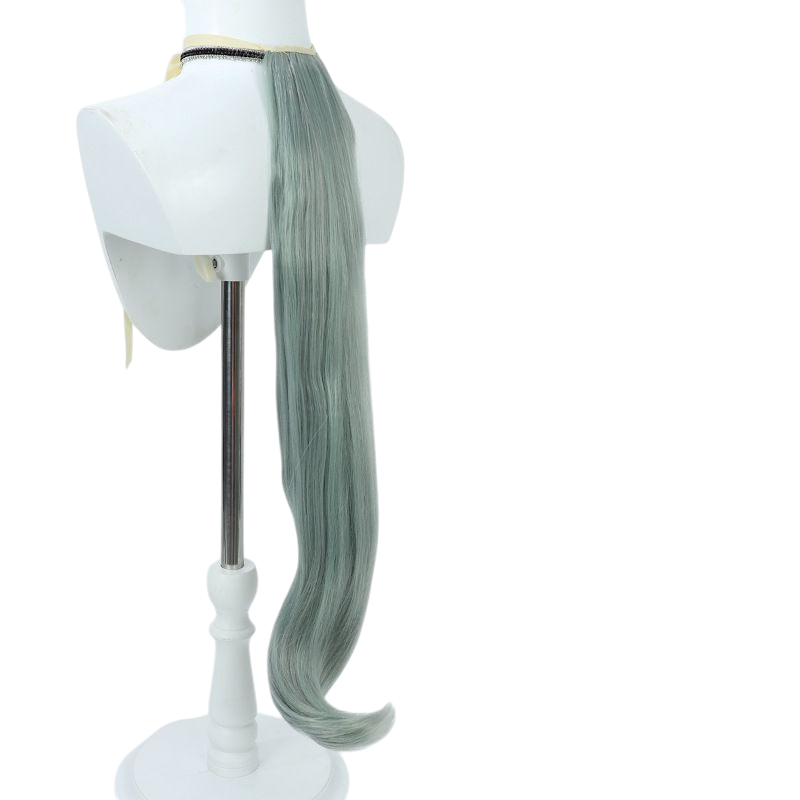 Light Gray Uma Musume Star Cloud Sky Cosplay Wig - Silver Ears and Tail for Celestial Racer