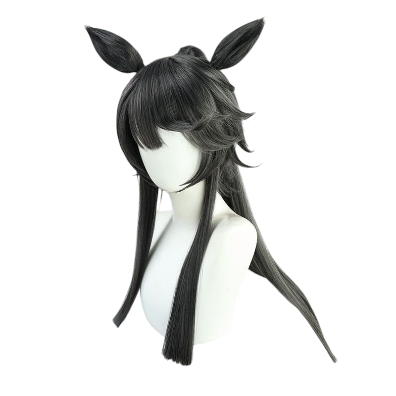 Lavender Uma Musume Narita Brian Cosplay Wig - Flipped Ends with Ears and Tail