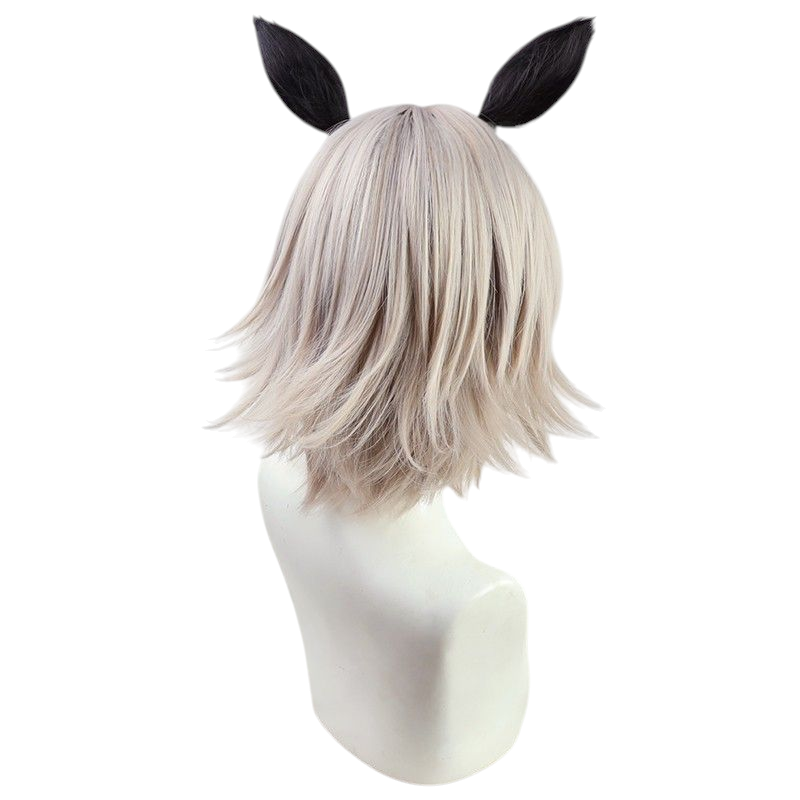 Gray Uma Musume Daiwa Scarlet Emperor Symbol Cosplay Wig - Tri-Color Blend with Scalp