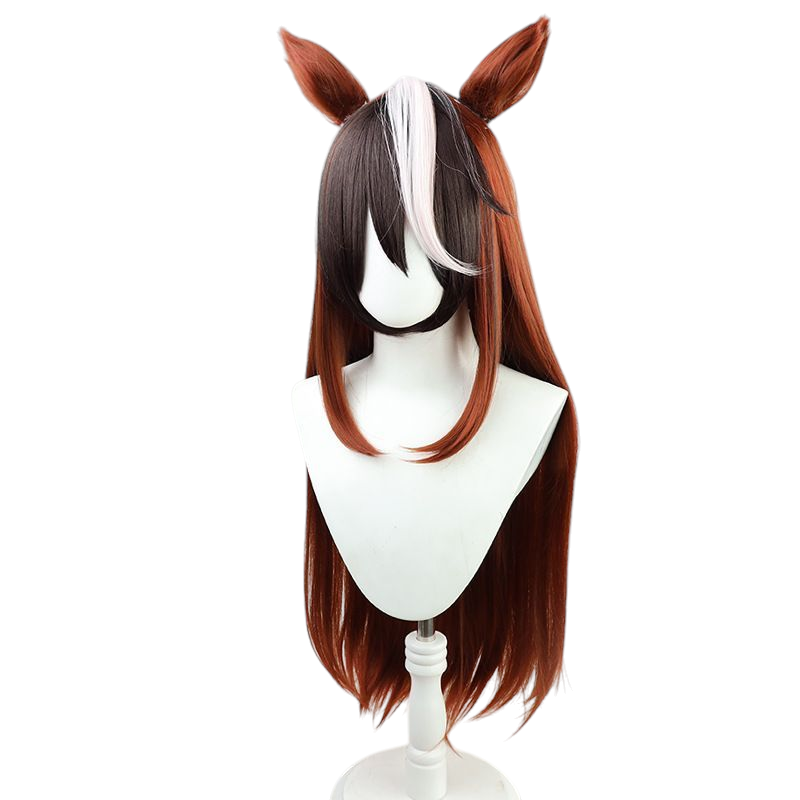 Black Uma Musume Rudolf Symboli Emperor Cosplay Wig - Three-Tone Hair for Royal Fusion