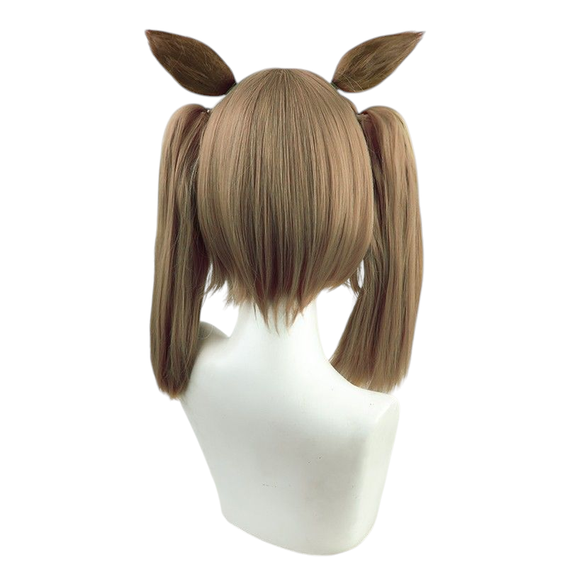 Dim Gray Uma Musume Mejiro McQueen Cosplay Wig - Dual Tiger Clips with Ears
