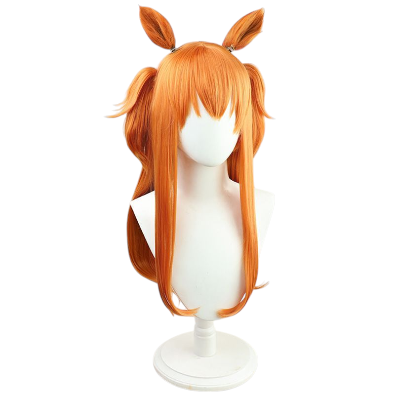 Antique White Uma Musume Heavy Boom Cosplay Wig - Mini Tiger Clip for Quiet Power