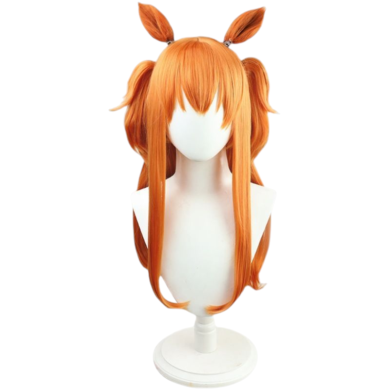 Antique White Uma Musume Heavy Boom Cosplay Wig - Mini Tiger Clip for Quiet Power