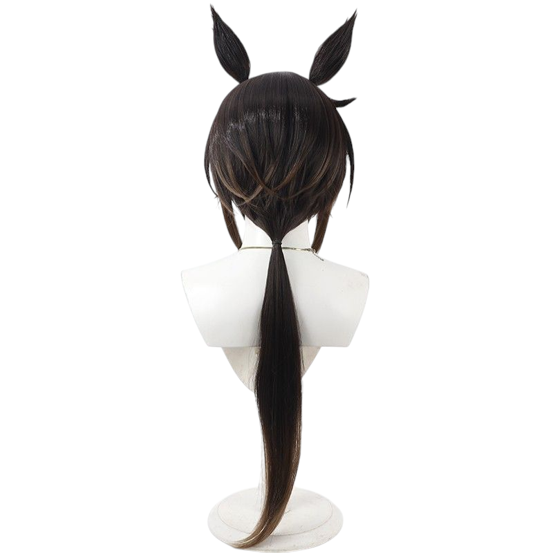 Dark Slate Gray Uma Musume Stay Gold Cosplay Wig - Golden Ears and Tail for Legendary Journey