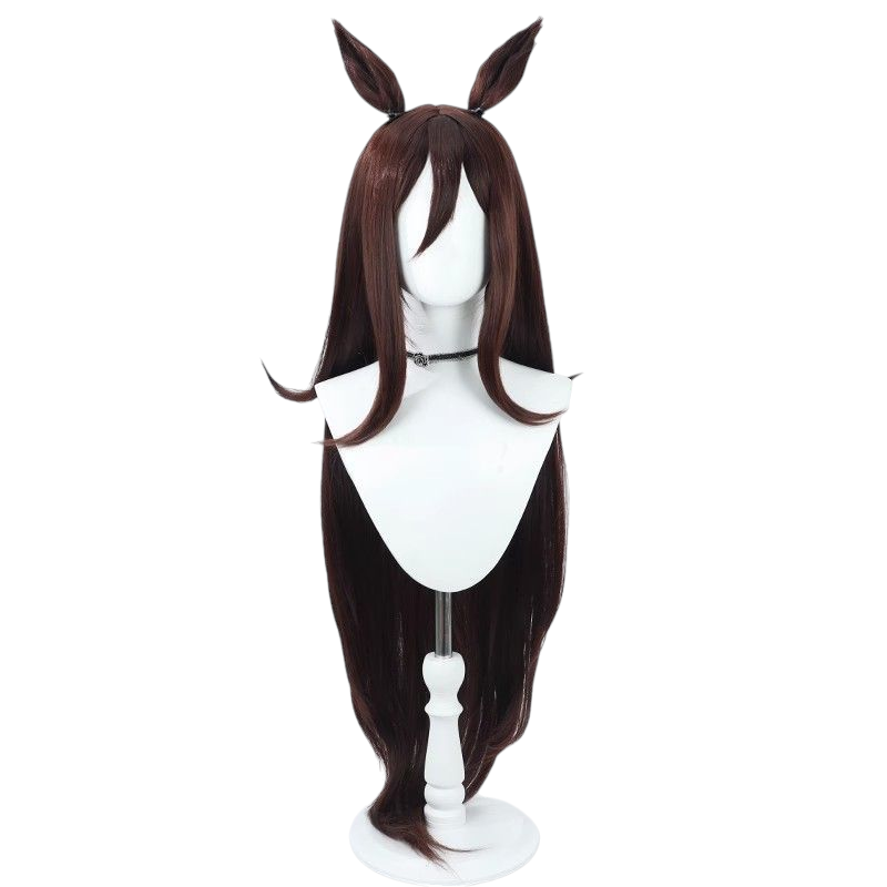 Dark Slate Gray Uma Musume Saisei Cosplay Wig - Same Color Ears and Tail for Long Flow