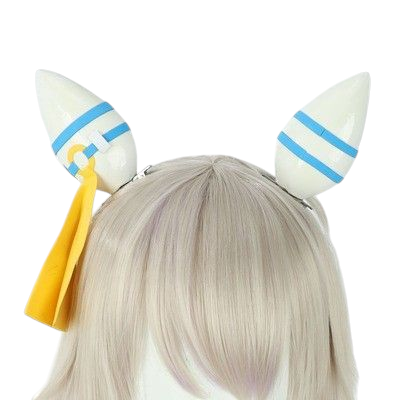 Gray Uma Musume Diamond Dust Mirako Cosplay Wig - Silver White Tail for Sparkle