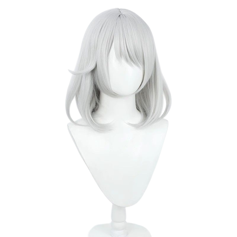 Lavender Uma Musume Diamond Dust Mirako Cosplay Wig - Silver White Tail for Sparkle