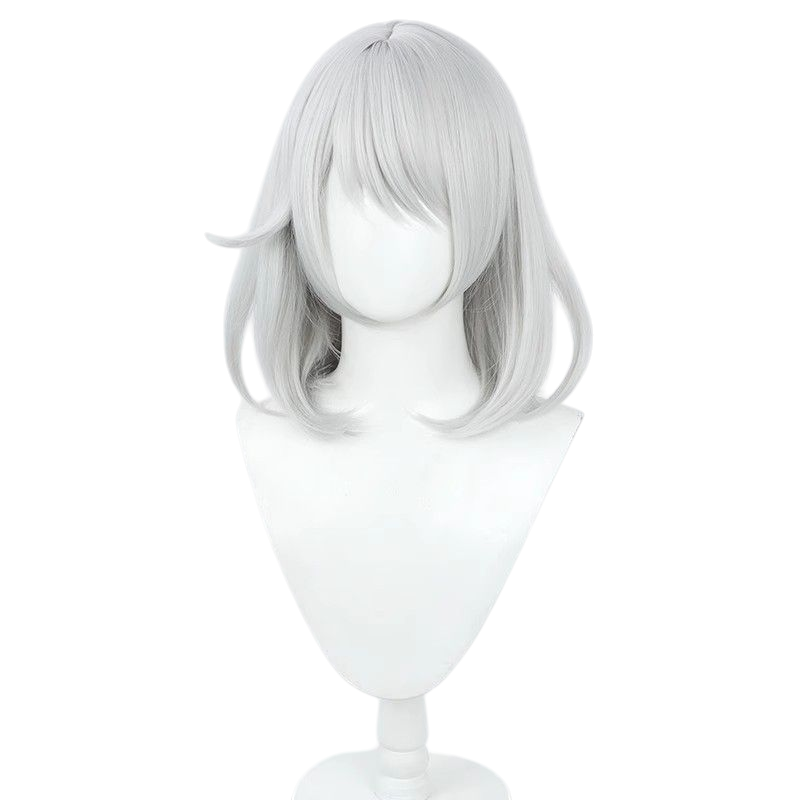 Lavender Uma Musume Diamond Dust Mirako Cosplay Wig - Silver White Tail for Sparkle