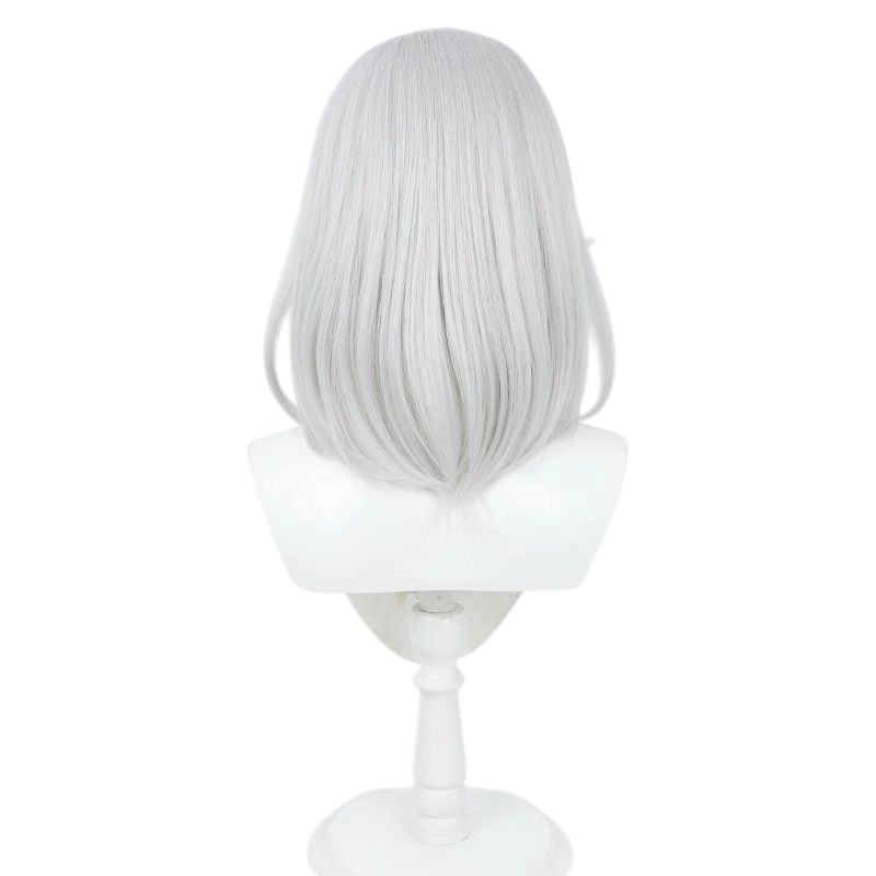 Light Gray Uma Musume Diamond Dust Mirako Cosplay Wig - Silver White Tail for Sparkle