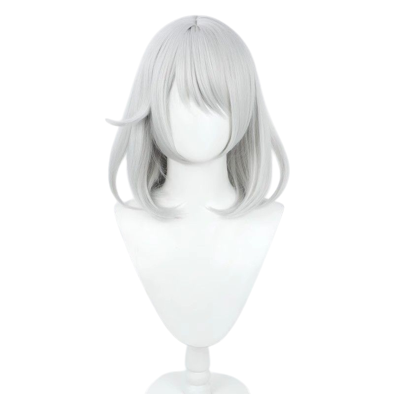 Lavender Uma Musume Diamond Dust Mirako Cosplay Wig - Silver White Tail for Sparkle
