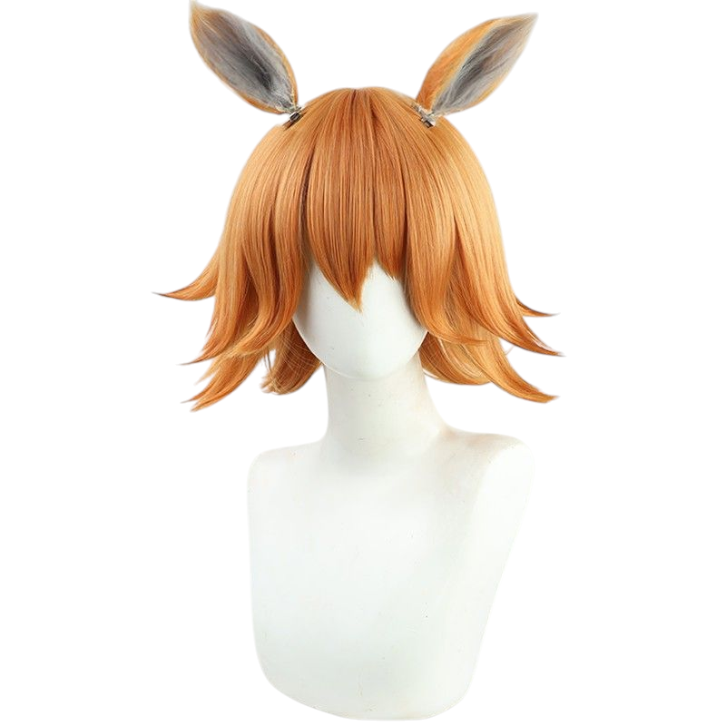 Uma Musume Tamaki Futai Cosplay Wig - Layered Flipped Hair with Ears - FEVERCOS