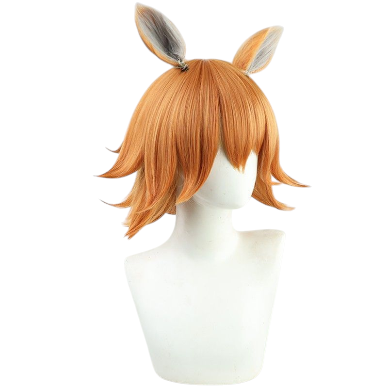 Uma Musume Tamaki Futai Cosplay Wig - Layered Flipped Hair with Ears - FEVERCOS