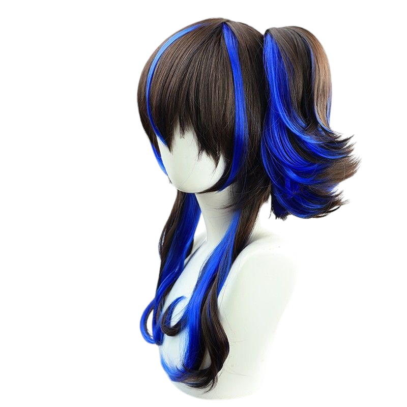 Light Gray Uma Musume Daitaku Helios Cosplay Wig - Layered Tiger Clips for Solar Power