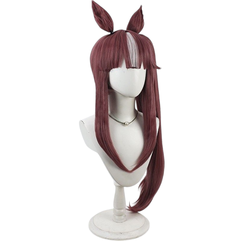 Dim Gray Uma Musume Bessho Tei Cosplay Wig - Lucky Lilac Ears and Tail