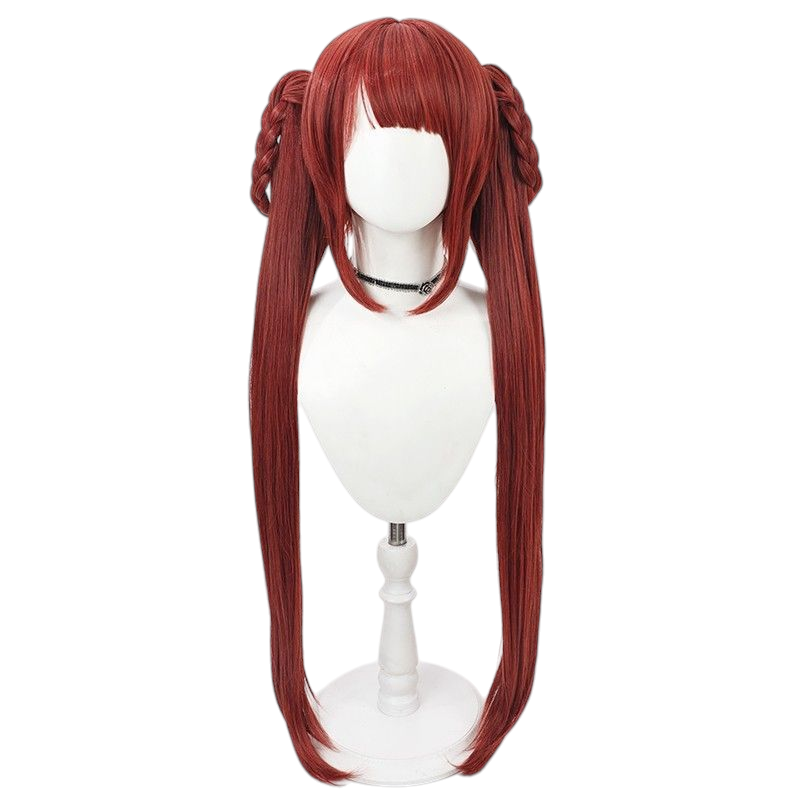 Saddle Brown Uma Musume Benkei Cosplay Wig - One-Piece Braid with Ears for Sweep To