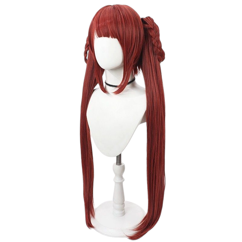 Beige Uma Musume Benkei Cosplay Wig - One-Piece Braid with Ears for Sweep To