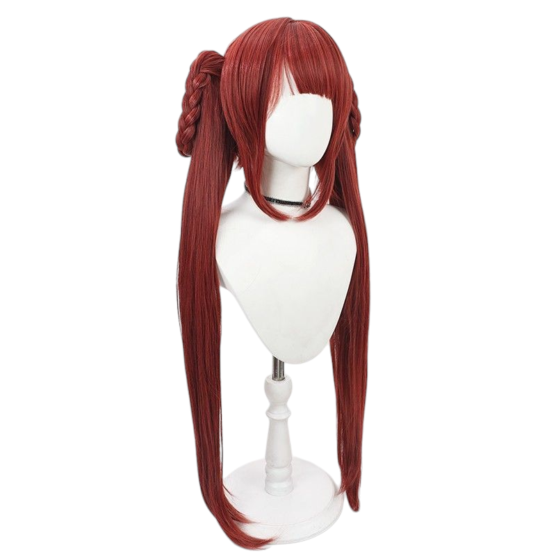Beige Uma Musume Benkei Cosplay Wig - One-Piece Braid with Ears for Sweep To