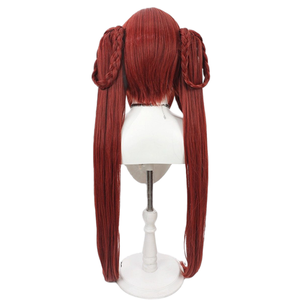 Saddle Brown Uma Musume Benkei Cosplay Wig - One-Piece Braid with Ears for Sweep To