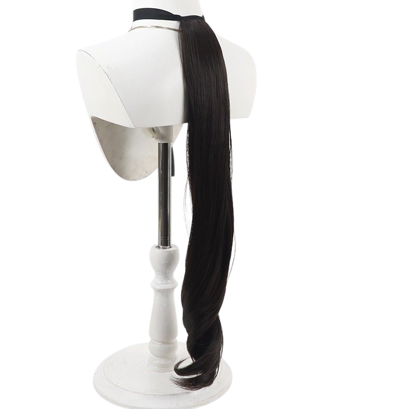 Light Gray Uma Musume Hokko Tarumae Swimsuit Cosplay Wig - Brown Split Ponytail