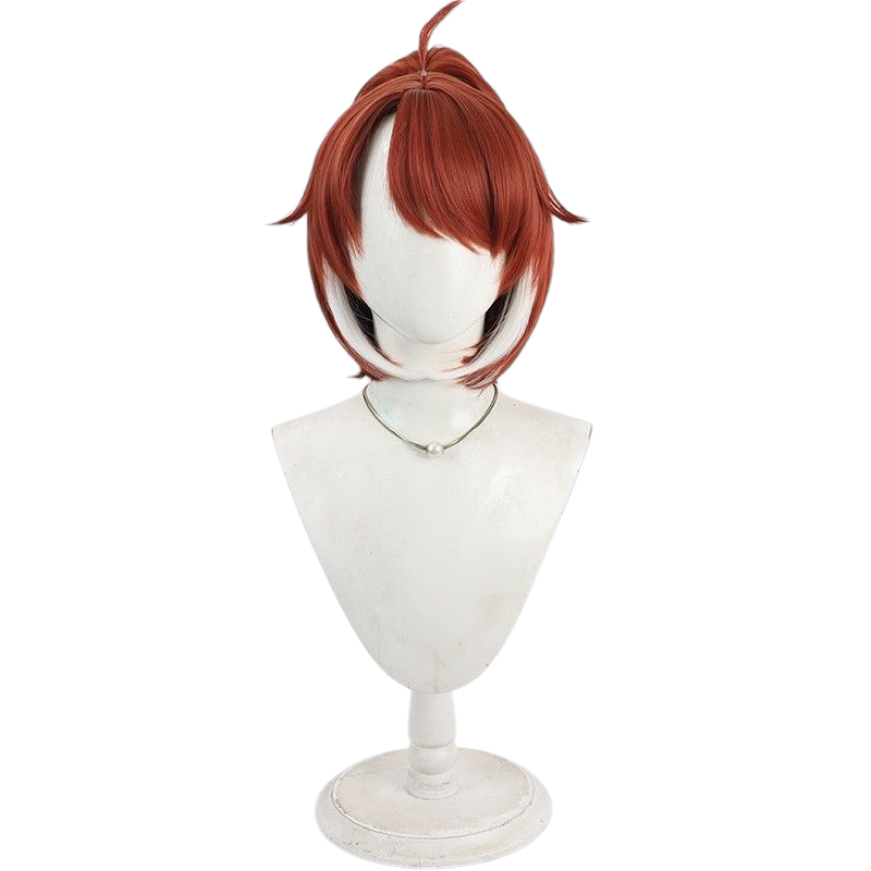 Light Gray Uma Musume Dantsu Flame Cosplay Wig - Fiery Red for Burning Spirit