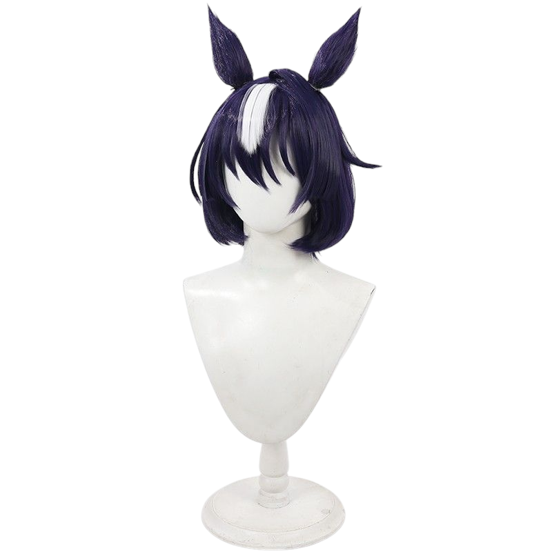 Light Gray Uma Musume Gentildonna Wedding Cosplay Wig - Ears and Tail for Coronation
