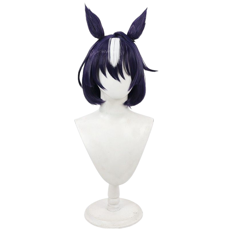 Light Gray Uma Musume Gentildonna Wedding Cosplay Wig - Ears and Tail for Coronation