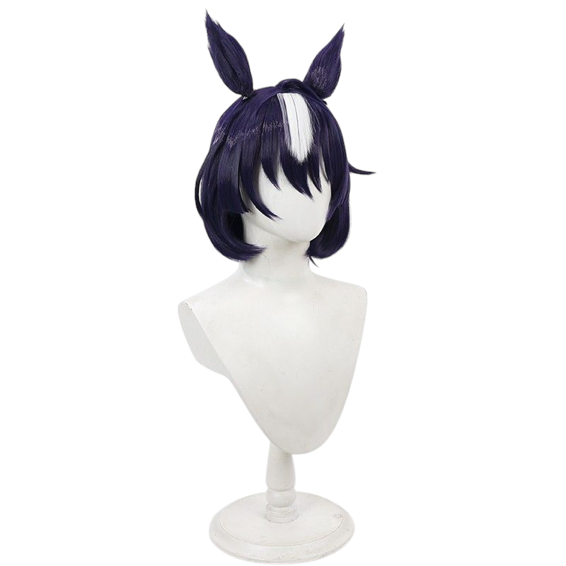 Light Gray Uma Musume Gentildonna Wedding Cosplay Wig - Ears and Tail for Coronation
